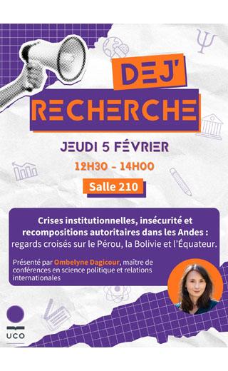 Affiche du Dej'Recherche