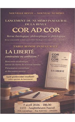 Affiche du premier numéro de la revue Cor ad Cor